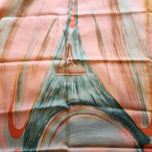 NWOT Hermes Authentic "Sefedin" Autographed  Eiffel Tower Silk Scarf 34 x 34